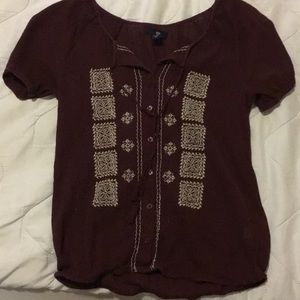 Maroon Blouse from Gap
